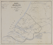 29121 Kaart van de provincie Zuid-Holland met aanduiding van de plaatsen waar in 1865 rundertyfus is uitgebroken.